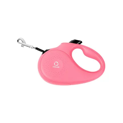 Повідець-рулетка CoLLaR для собак, розмір M, 25 кг, 5 м, стрічка рожевий: додаткове фото 2