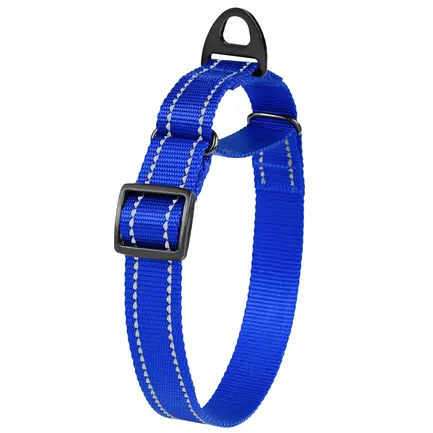 Нашийник для собак Мартінґейл Bronzedog Active нейлоновий зі світловідбиттям синій L: додаткове фото 4