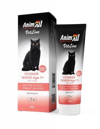 Фітопаста AnimAll VetLine Senior Age 7+ для котів старше 7 років, 100 г