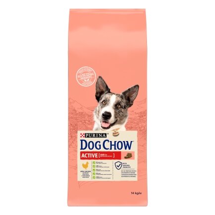 Сухий корм DOG CHOW Active Adult 1+ для дорослих собак з підвищеною активністю з куркою 14 кг