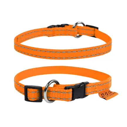 Нашийник Dog Extreme з нейлону регульований (ширина 14мм, довжина 23-35см) помаранчевий: додаткове фото 2