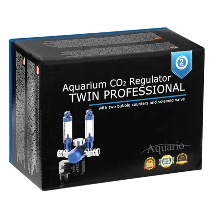 Редуктор CO2 Aquario BLUE TWIN Professional з електроклапаном на два виходи — Фото 1