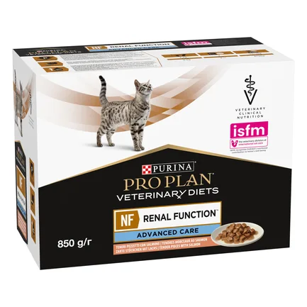 Вологий дієтичний корм PRO PLAN VETERINARY DIETS NF Renal Function Advanced Care для дорослих котів при патології нирок з лососем 10х85 г: додаткове фото 2