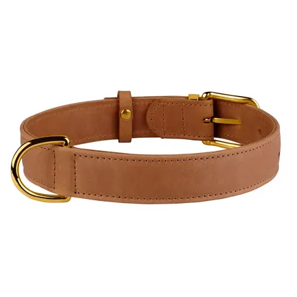 Нашийник для собак шкіряний BronzeDog Crazy коричневий XS: додаткове фото 3