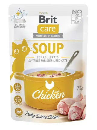 Корм вологий "Суп для котів Brit Care Soup with Chicken з куркою", 75 г