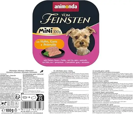 Корм вологий Animonda Vom Feinsten Adult Mini для собак мініпорід, з куркою, гускою + петрушка 100 г: додаткове фото 2