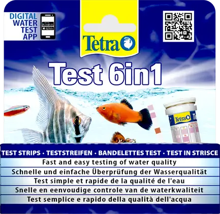 Набір тестів Tetra Test 6in1 для вимірювання параметрів води в акваріумі (індикаторні)