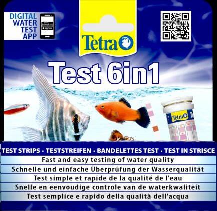 Набір тестів Tetra Test 6in1 для вимірювання параметрів води в акваріумі (індикаторні)