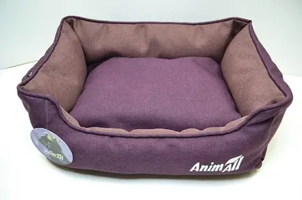 Лежанка AnimAll Anna M Dark Violet для собак і котів, фіолетова, 55×43×17 см