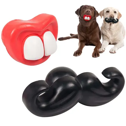 Flamingo Toy Rubber Moustache/Mouth ФЛАМІНГО ВУСА/РОТ гумова іграшка для собак