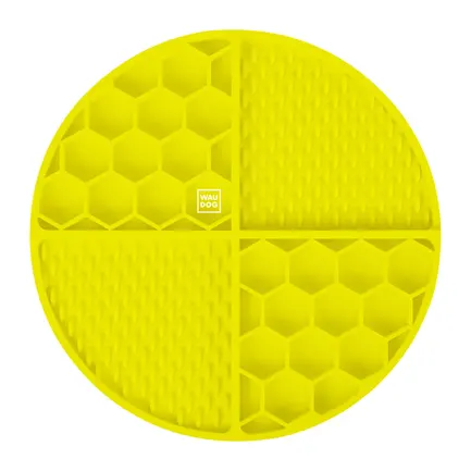 Килимок для злизування і повільного харчування WAUDOG Silicone, 211х211х30 мм, жовтий: додаткове фото 3