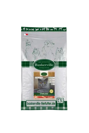 Baskerville Sterilised Katze Сухий корм для стерилізованих котів, курка 7,5 кг