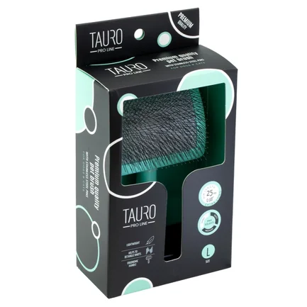 Tauro Pro Line Royal Щітка пластикова тонкі та жорсткі зубчики з нержавіючої сталі 25 мм, м'ятна, велика 17,5 x 10,6 x 6,2 см: додаткове фото 3