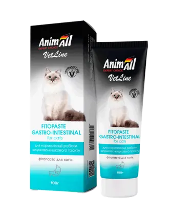 Фітопаста AnimAll VetLine Gastrointestinal для нормалізації роботи шлунково-кишкового тракту у котів, 100 г