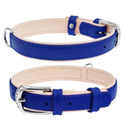 Нашийник "CoLLaR brilliance" без прикрас (ширина 20мм, довжина 30-39см) синій