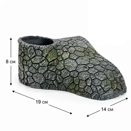 Декорація Hobby Cracked Rock Cave 2 19x14x8см для акваріума і тераріуму (41793): додаткове фото 2