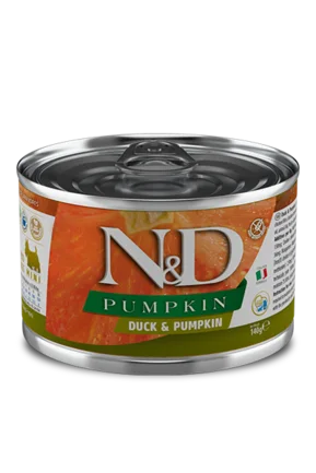 Вологий корм для собак Farmina N&D Grain Free PUMPKIN DUCK ADULT MINI беззерновий з гарбузом, качкою 140 г