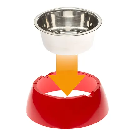 Ferplast JOLIE L RED BOWL Годівниця, пластик, метал: додаткове фото 5