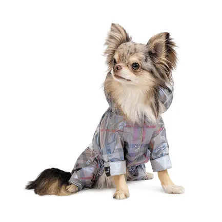 Дощовик Pet Fashion «Fall» для собак, розмір 2XL, сірий: додаткове фото 2