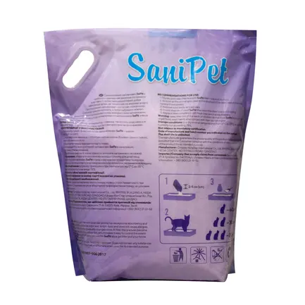 Наповнювач Sani Pet для котячих туалетів силікагелевий, лаванда, 7,6 л: додаткове фото 2
