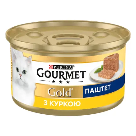 Вологий корм GOURMET Gold для дорослих котів паштет з куркою 85 г: додаткове фото 2