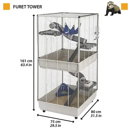Ferplast CAGE FURET TOWER Клітка для тхорів: додаткове фото 2
