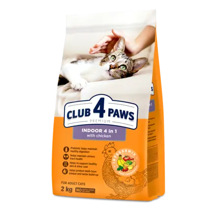C4P Premium Для котів, що живуть в приміщенні "4 в 1", сухий корм для дор. котів, 2 кг