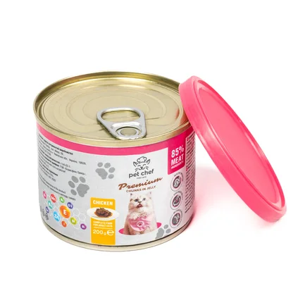 Корм вологий для дорослих котів Pet Chef, шматочки в желе з куркою 200 г: додаткове фото 5