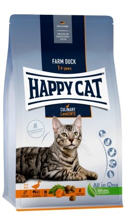 Сухий корм Happy Cat Culinary Land Ente для дорослих котів зі смаком качки, 4 кг, 70567