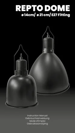 REPTO DOME E27 FITTING 21CM BLACK (R2300015) світильник для тераріума: додаткове фото 4