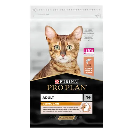 Сухий корм PRO PLAN Adult 1+ Derma Care для дорослих котів для підтримки здоров'я шкіри та краси шерсті з лососем 10 кг: додаткове фото 2