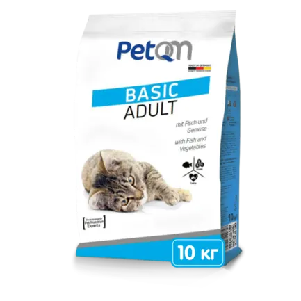 PetQM Cats Fish & Vegetables 10 kg сухий корм для котів з рибою та овочами