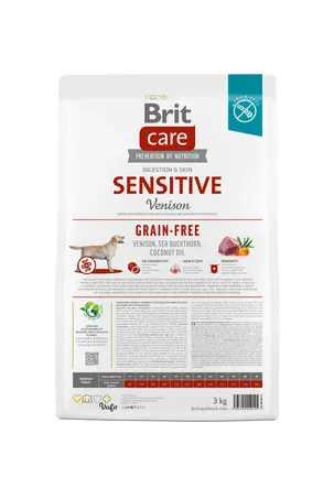 Сухий корм Brit Care Dog Grain-free Sensitive для собак з чутливим травленням, беззерновий з олениною, 3 кг: додаткове фото 5