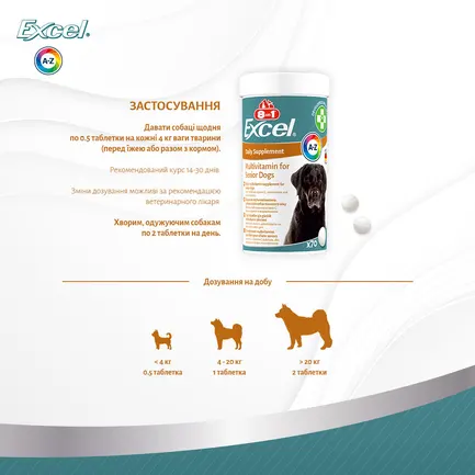Вітаміни 8in1 Excel Multi Vitamin Senior для собак похилого віку, мультивітамін, 70 шт: додаткове фото 11