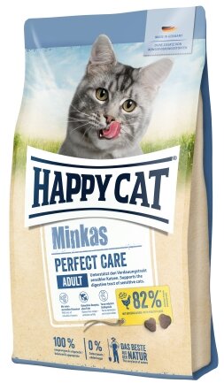 Сухий корм Happy Cat Minkas Perfect Care для котів з чутливим травленням з птицею та рисом, 0,5 кг,70403