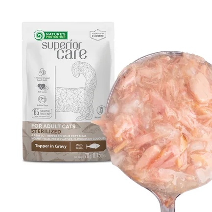 Nature's Protection Superior Care Adult Cats Sterilised Tuna Вологий корм для стерилізованих котів з тунцем, 70 г: додаткове фото 5