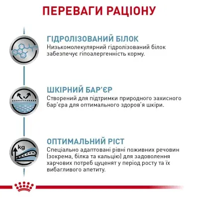 Дієтичний сухий корм Royal Canin HYPOALLERGENIC PUPPY для цуценят 3,5 кг: додаткове фото 2