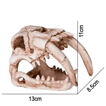 Декорація череп тигра Terrario Sabertooth Skull 13x8,5x11см (15911): додаткове фото 2