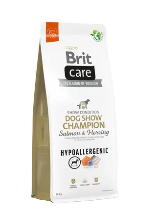 Сухий корм Brit Care Dog Hypoallergenic Dog Show Champion для виставкових собак, з лососем і оселедцем, 12 кг