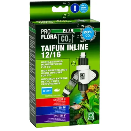 Вбудований дифузор JBL ProFlora Taifun Inline 12/16 для СО2 (64687)