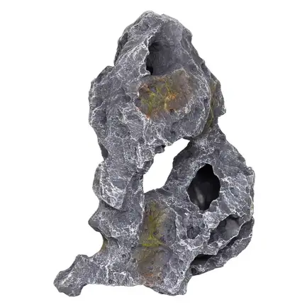 Декорація камінь з отворами Hobby Cavity Stone dark 3 18x14x28см (40147): додаткове фото 2