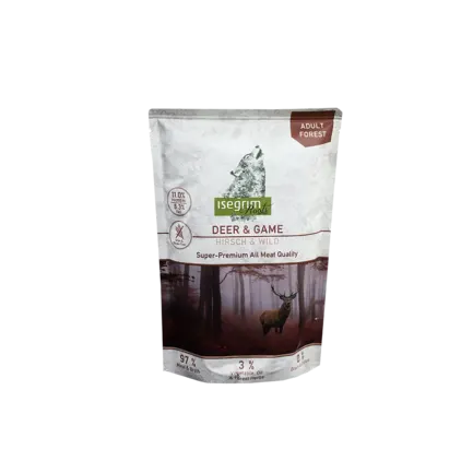 ISEGRIM Pouch Roots Deer & Game 410 г Вологий корм для собак. Оленина та дичина з коренем петрушки та сафлоровою олією