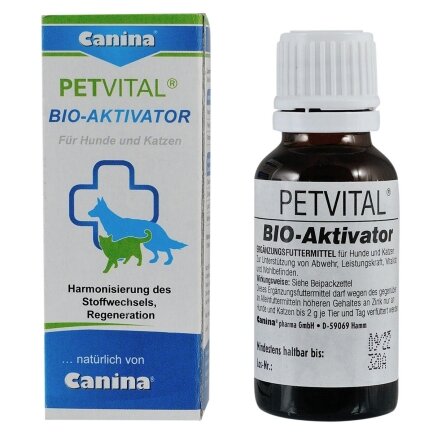 Вітаміни Canina PetVital Bio-Aktivator для собак та котів, комплекс з амінокислотами та залізом, 20 мл