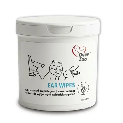 Over Zoo Ear wipes Вологі серветки для чищення вух у собак та котів, 50 шт