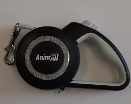 Повідець-рулетка AnimAll Reflector для собак вагою до 50 кг, 5 м, сіро-чорна