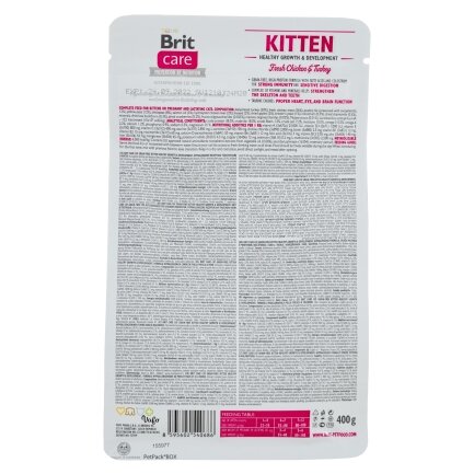 Сухий корм Brit Care Cat GF Kitten HGrowth &amp; Development для кошенят, здорове зростання та розвиток, 400 г — Фото 2