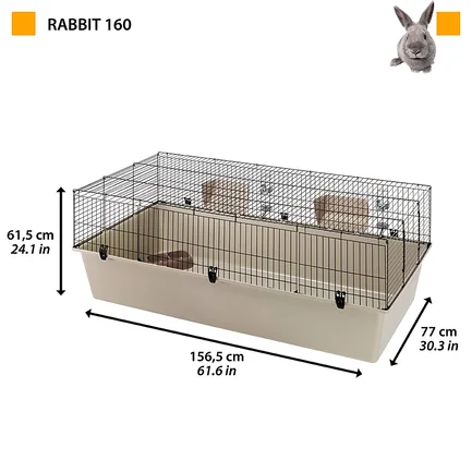 Ferplast CAGE RABBIT 160 Клітка для кролів чорна: додаткове фото 2