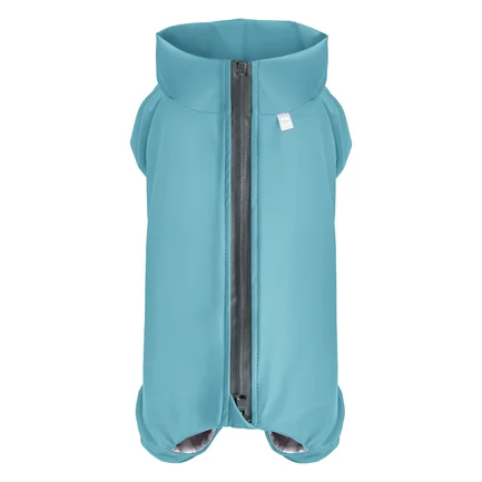 Дощовик для собак WAUDOG Clothes, водонепроникний, M45, В 55-60 см, С 37-40 см, блакитний: додаткове фото 2