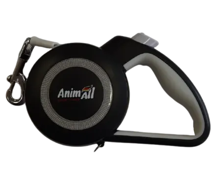 Повідець-рулетка AnimAll Reflector для собак вагою до 25 кг, 5 м, сіро-чорна