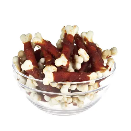 AnimAll Snack м'ясо качки на кальцієвій кістці для собак, 500 г